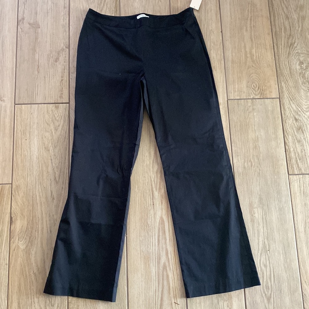 Coldwater Creek side zip wide leg sateen pants